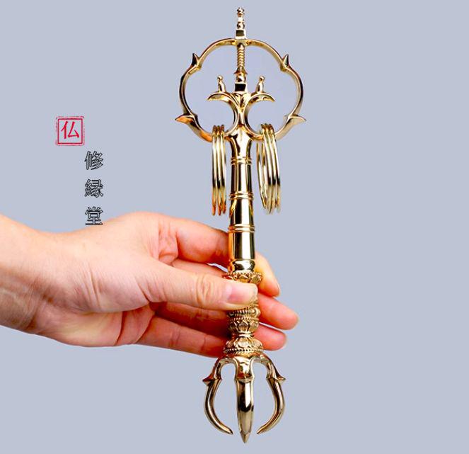 【修縁堂】真言宗 法器 仏具 五鈷杵 銅製 法器 密教法具 修縁堂】密教法具 真言宗 法器 錫杖 五鈷杵 密教法具古美術品