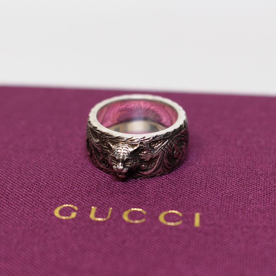 新品未使用 GUCCI キャットヘッド 定番シルバーリング 12号 指輪 新品未使用 GUCCI キャットヘッド 定番シルバーリング 12号 指輪