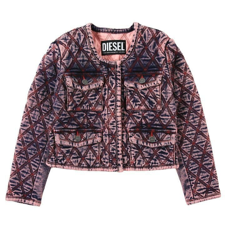 新品DIESELディーゼルヴィンテージウォッシュ加工キルティングデニムジャケット