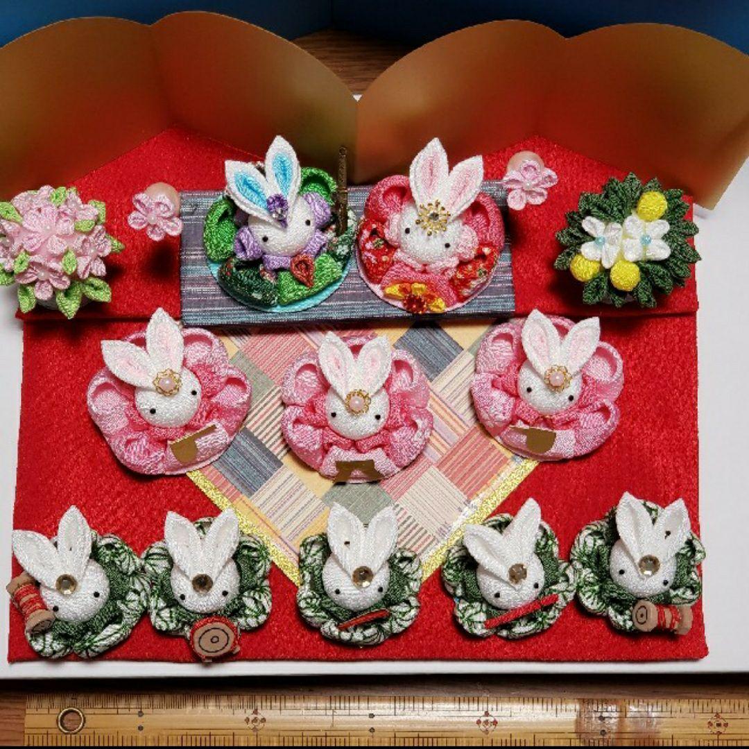 今年人気のブランド品や つまみ細工 雛人形うさぎ 三段 初節句 2 ひな祭り News Elegantsite Gr