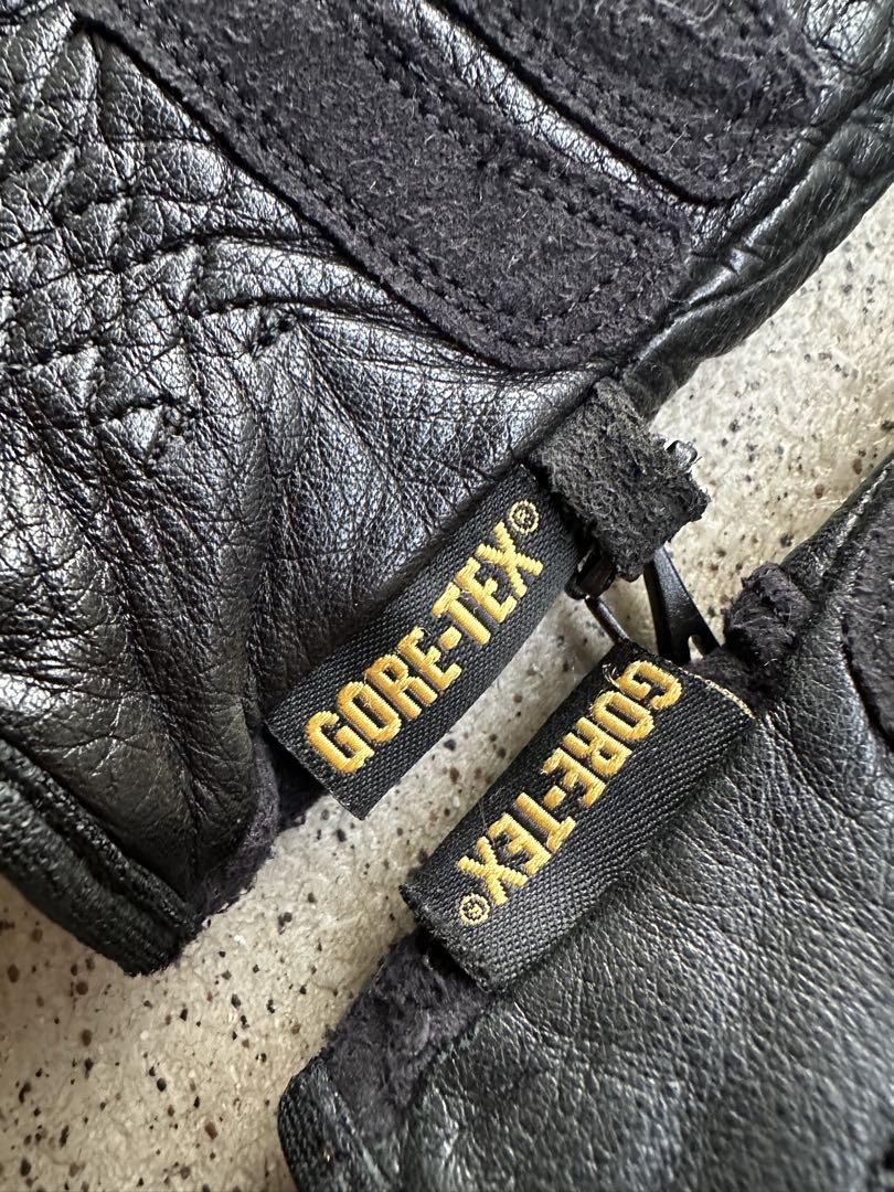 小物 real leather detachable biker glove