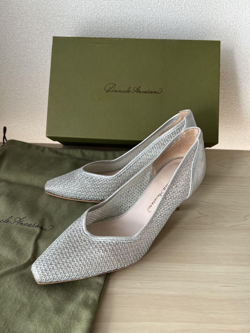 メッシュパンプス　シルバー　22.5 cm
