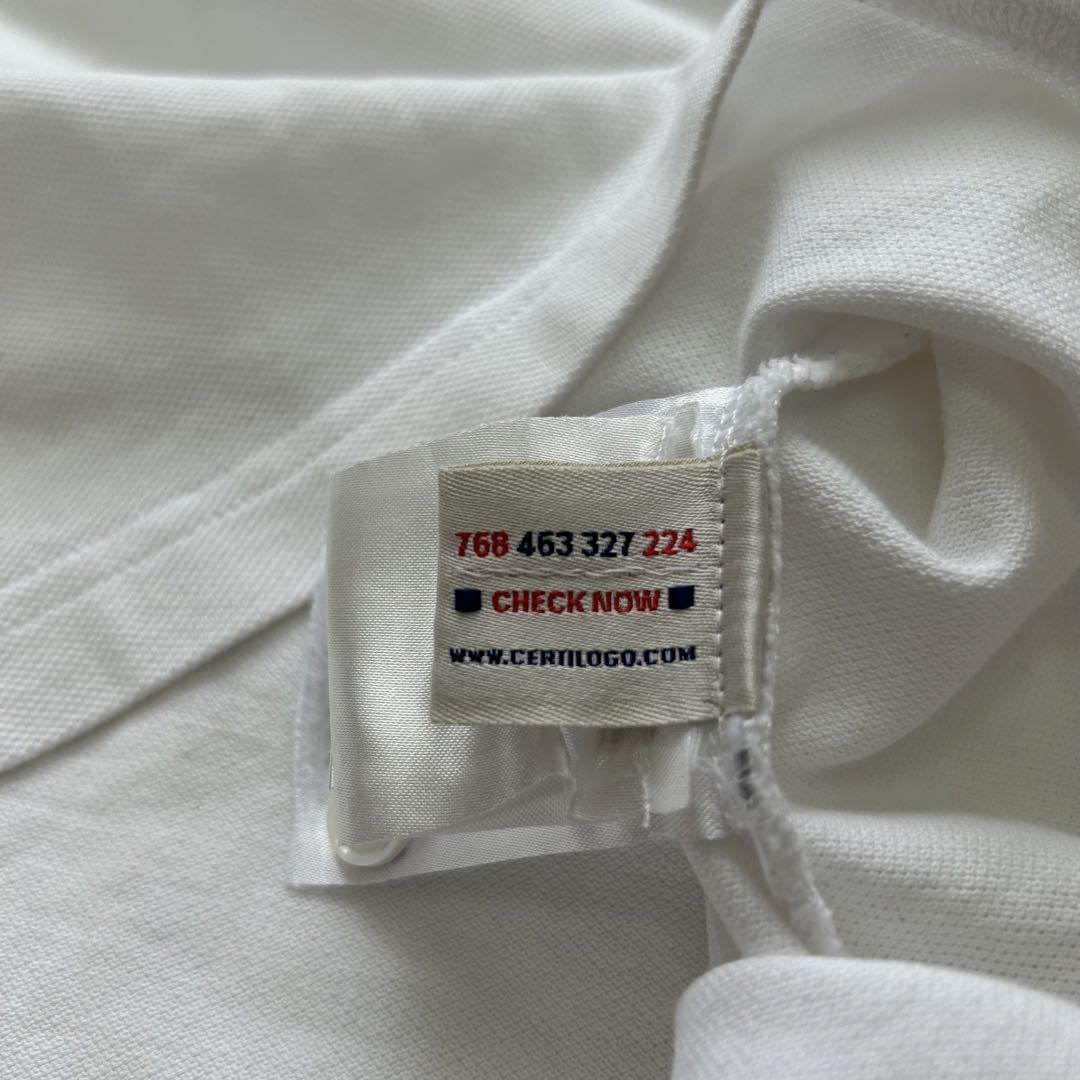 【美品✨】モンクレール XL 刺繍ロゴ ポロシャツ 白 MAGLIA POLO 画像10