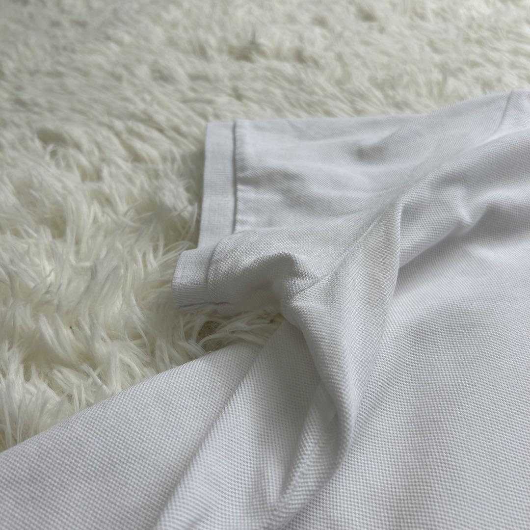 【美品✨】モンクレール XL 刺繍ロゴ ポロシャツ 白 MAGLIA POLO 画像6