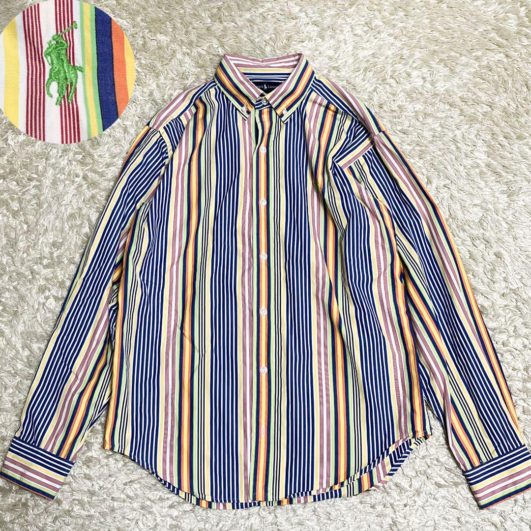 Ralph Lauren シャツ ボタンダウン ストライプ マルチカラー ポニー