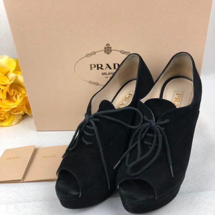 PRADA(プラダ)サンダル シューズ 351/2 ウエッジソール sariater