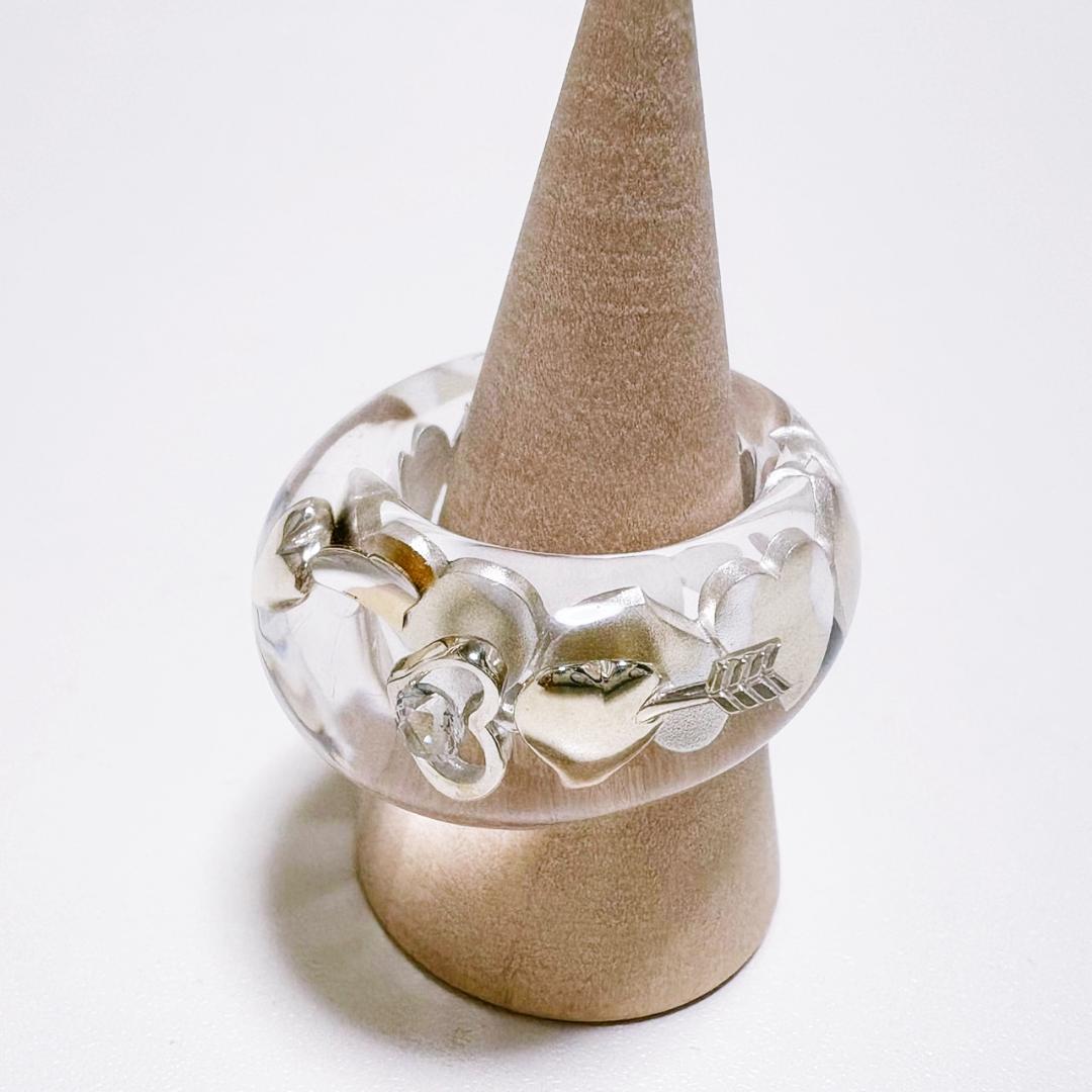 STAR JEWELRY　スタージュエリー　ハートリング 12号 K18×925