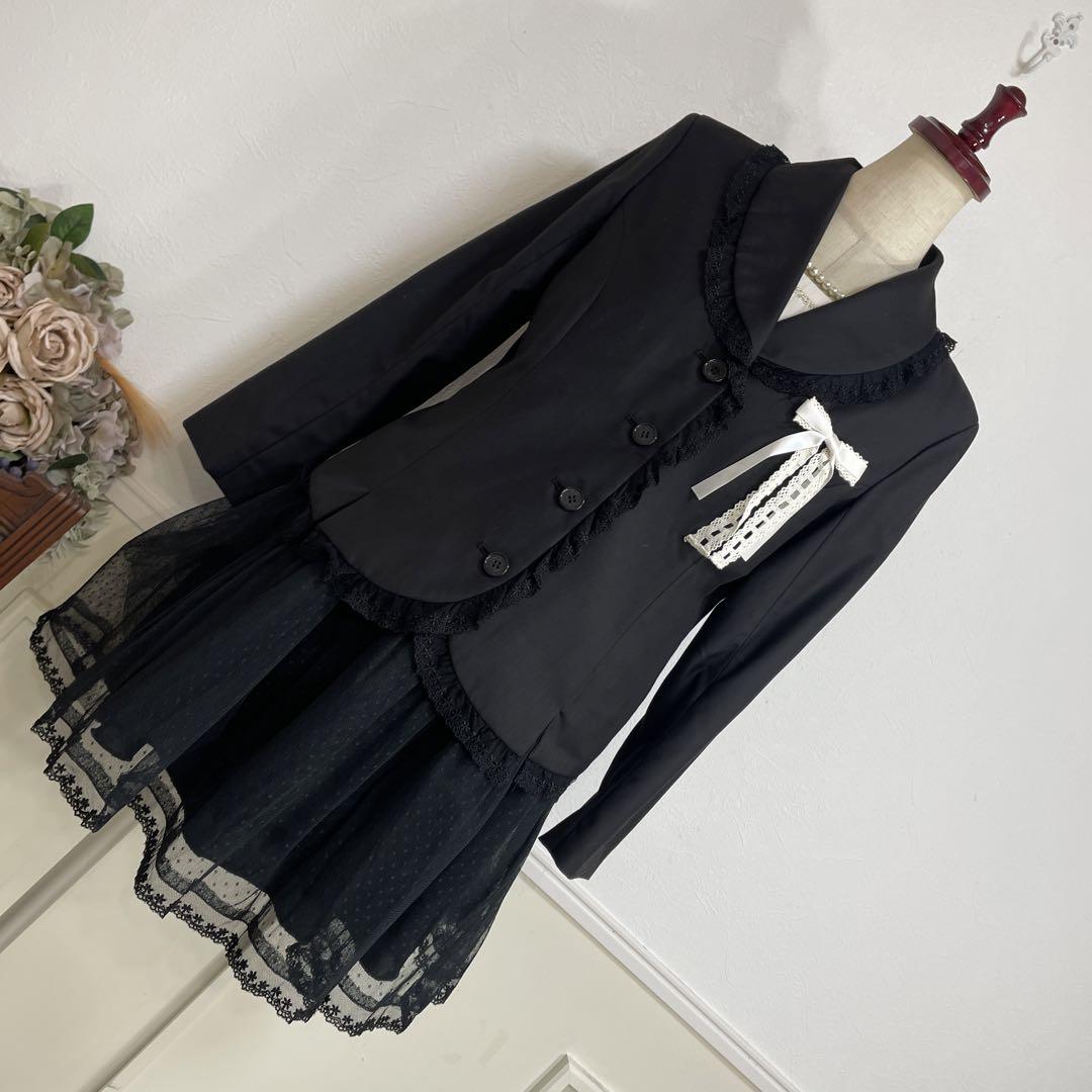 美品　catherine cottage ブラック　スーツ　サイズ160
