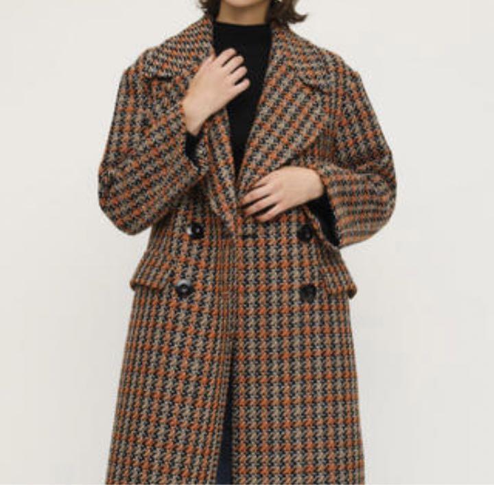 SLY チェック柄ロングチェスターコート SLY チェック柄ロングチェスターコート