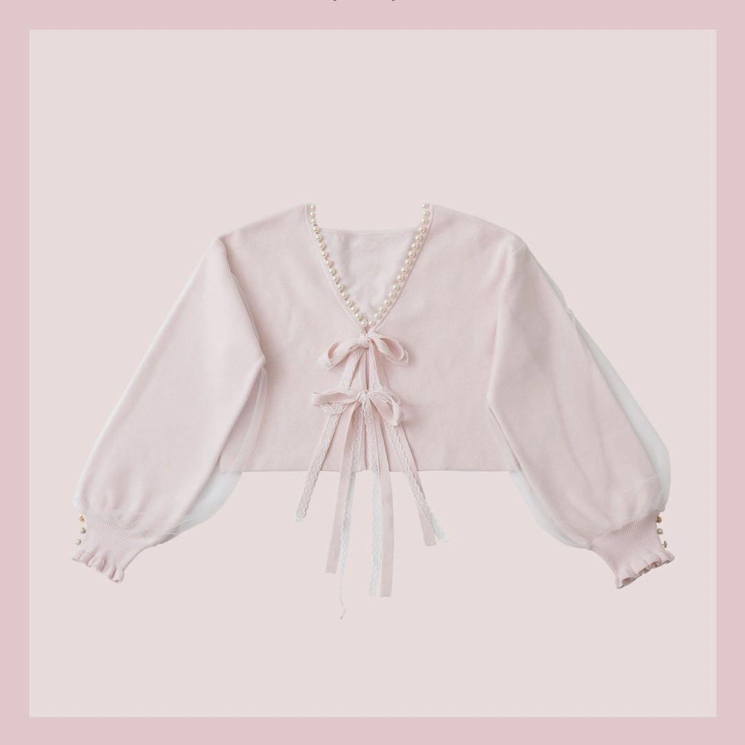 Twin ribbon pearl カーディガン★タグ付き新品未使用品