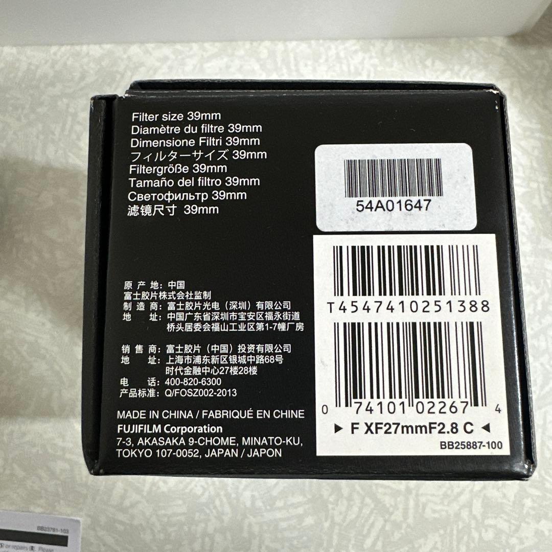 FUJINON XF27mmF2.8(FUJIFILM) FUJINON XF27mmF2.8(FUJIFILM)
