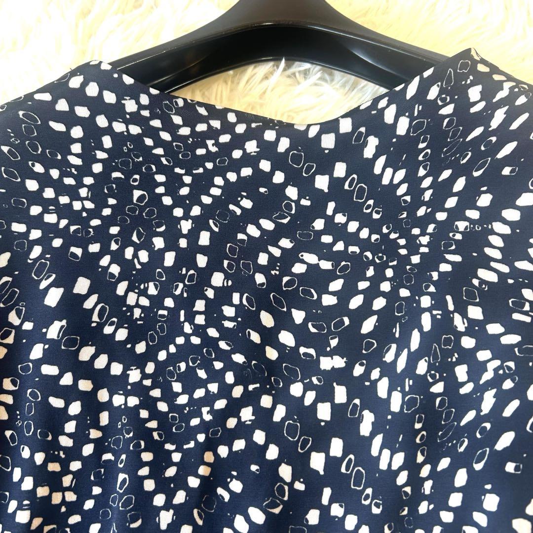 人気　美品　MAXMara カシュクール　シャーリング　総柄ロングワンピース　L