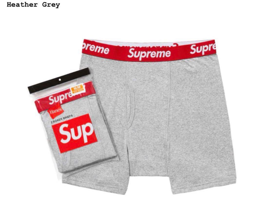 supremeボクサーパンツ　グレーブラックパープル３枚セット