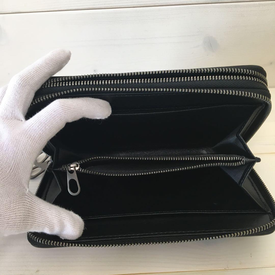 A31 新品　羊革　メンズ　ダブルジップ　本革　ラムスキン　長財布