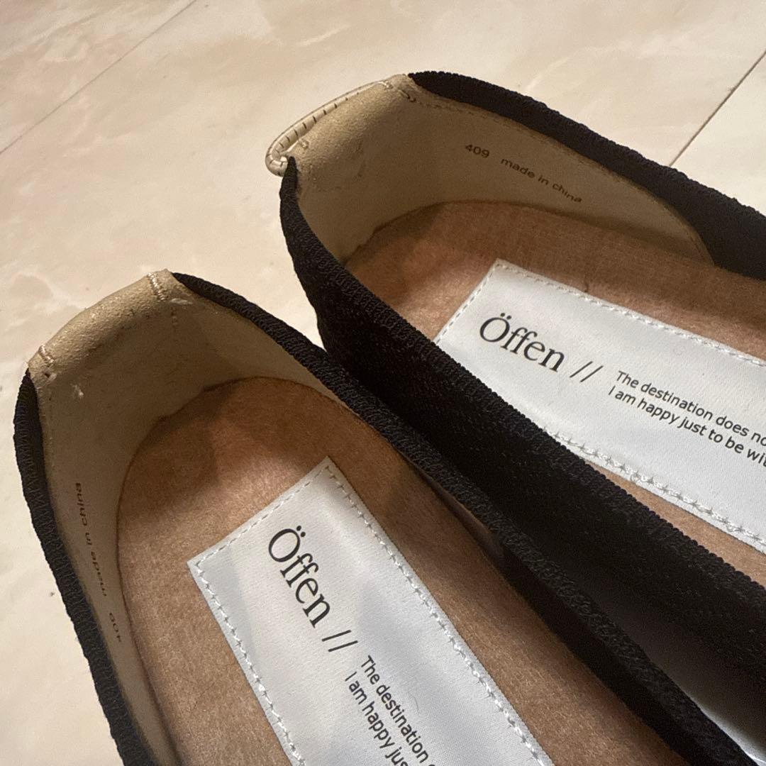 Öffen オッフェン pointed-FRIN ポインテッドトゥ ブラック