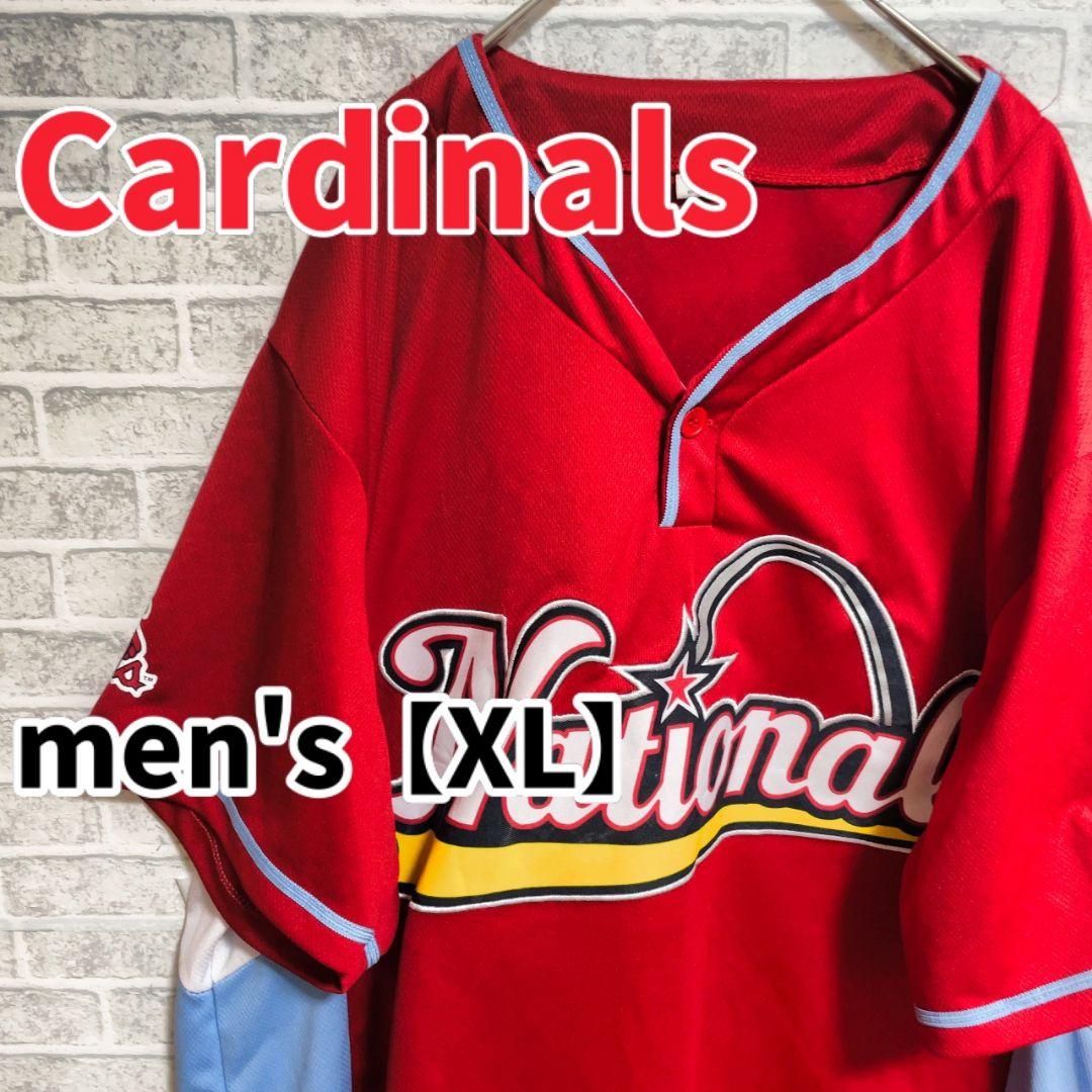 想像を超えての 【F396】cardinals ベースボールシャツ【XL