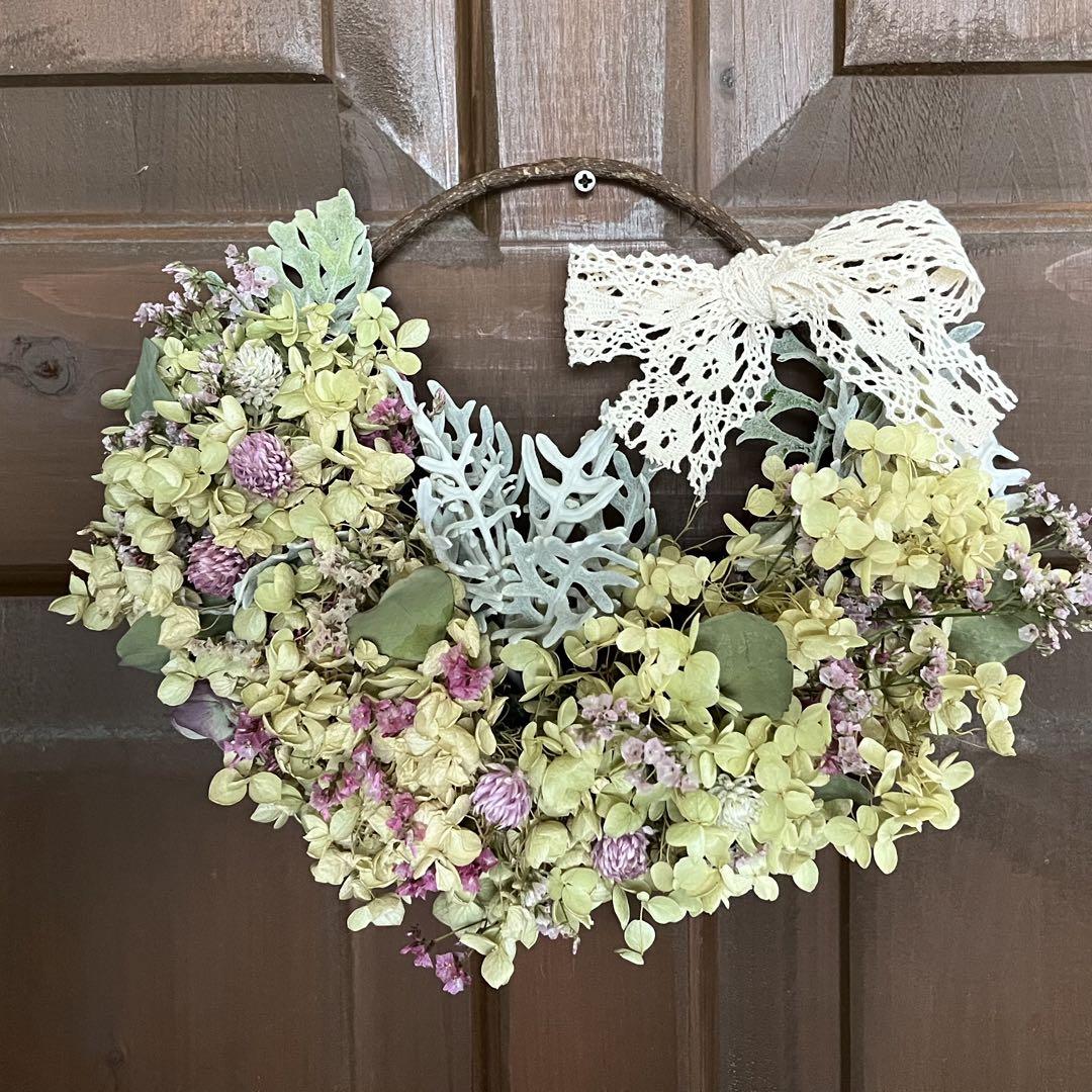 ✩.*˚SALE✩.*˚紫陽花アナベルのナチュラルハーフリース
