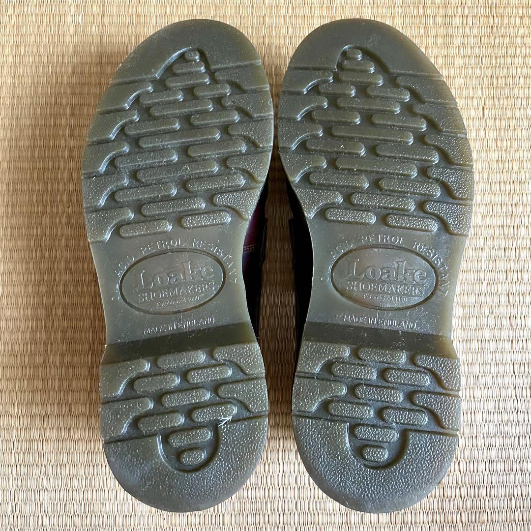 c0896 【1,2回着用程度・極美品】 ローク Loake キルトタッセル 6 Loake キルトタッセルローファー 茶 ローク