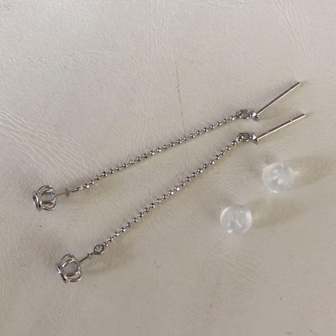 美品 14金ホワイトゴールド 1.3g P225 b2Oes-m40651826669 K14WG 王冠 国産超歓迎