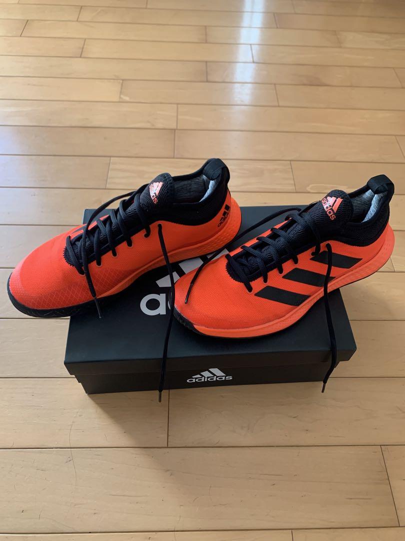 adidas テニスシューズ オレンジ/ブラック