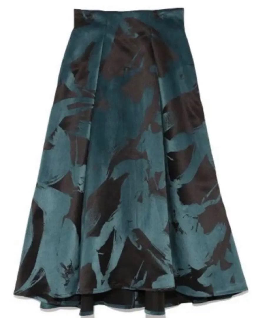 フレイアイディー FRAY I.D★フロッキーフレアースカート　グリーン I.D★フロッキーフレアースカート　グリーン FRAY フレイアイディー[フレイアイディー]