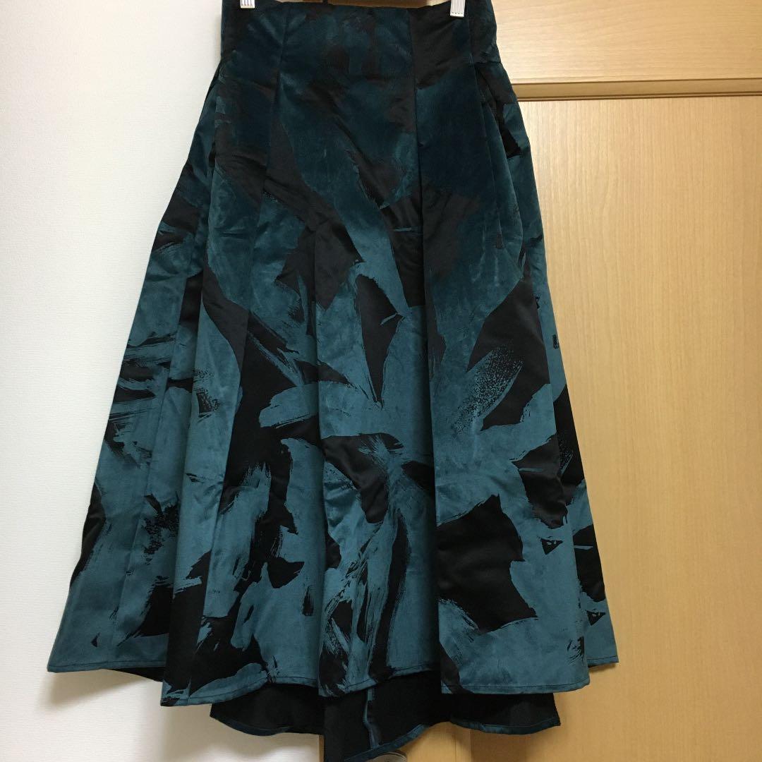 フレイアイディー FRAY I.D★フロッキーフレアースカート　グリーン I.D★フロッキーフレアースカート　グリーン FRAY フレイアイディー[フレイアイディー]