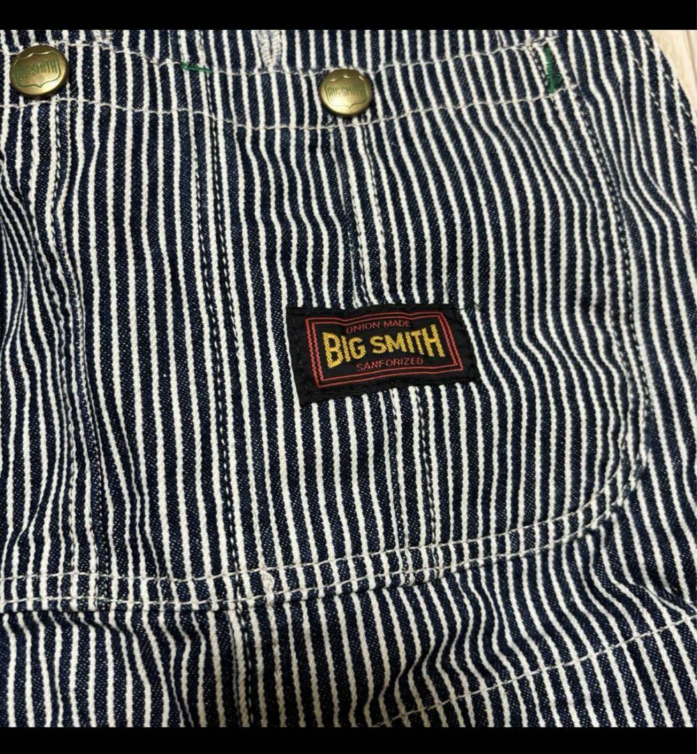 BIG SMITH オーバーオール　ヒッコリー　黒タグ