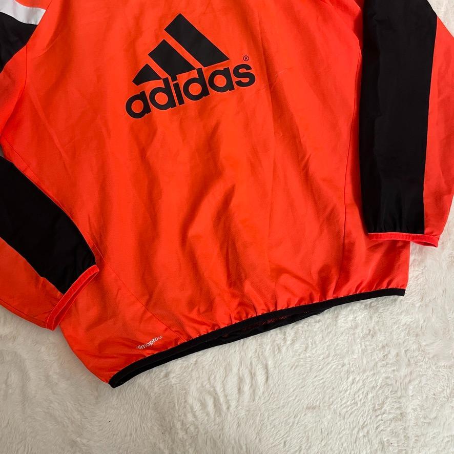 【良配色 adidas 11pro ピステ・ウィンドブレーカー】オレンジ　M