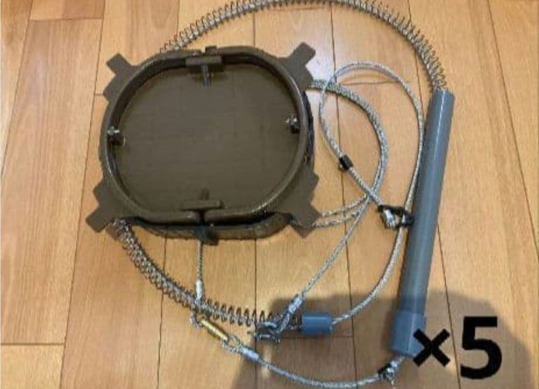 くくり罠5組 踏板19×21センチサイズ