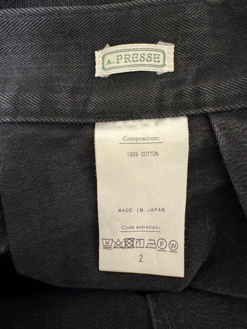 21AW a.presse USAF Hemmed Bottoms 黒 2