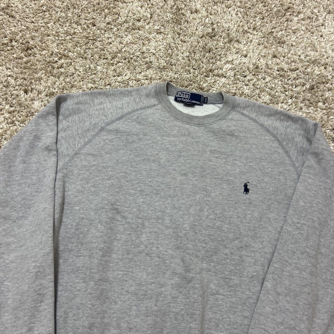 90s Polo by Ralph Lauren ロゴスウェット グレー L相当