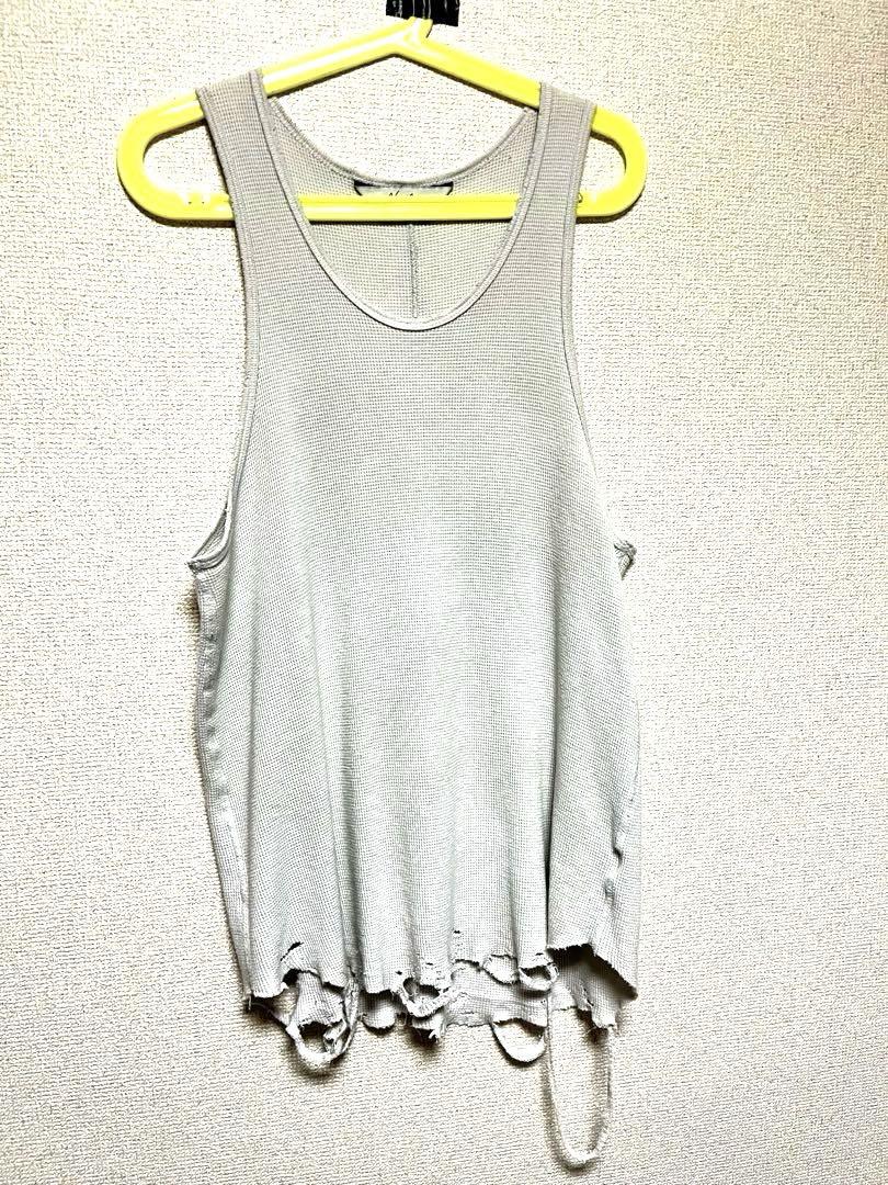ANCELLM アンセルム DAMAGE WAFFLE TANKTOP