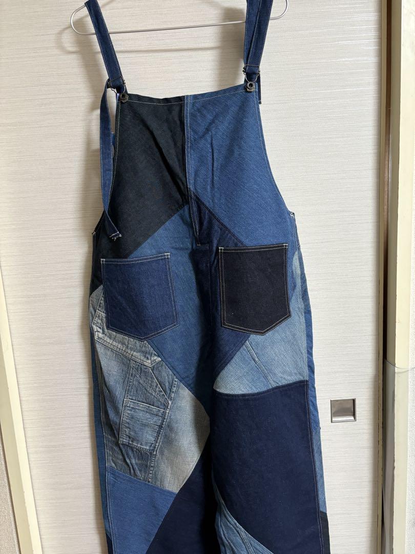 新品タグ付きジョンブル　パッチワークオーバーオール