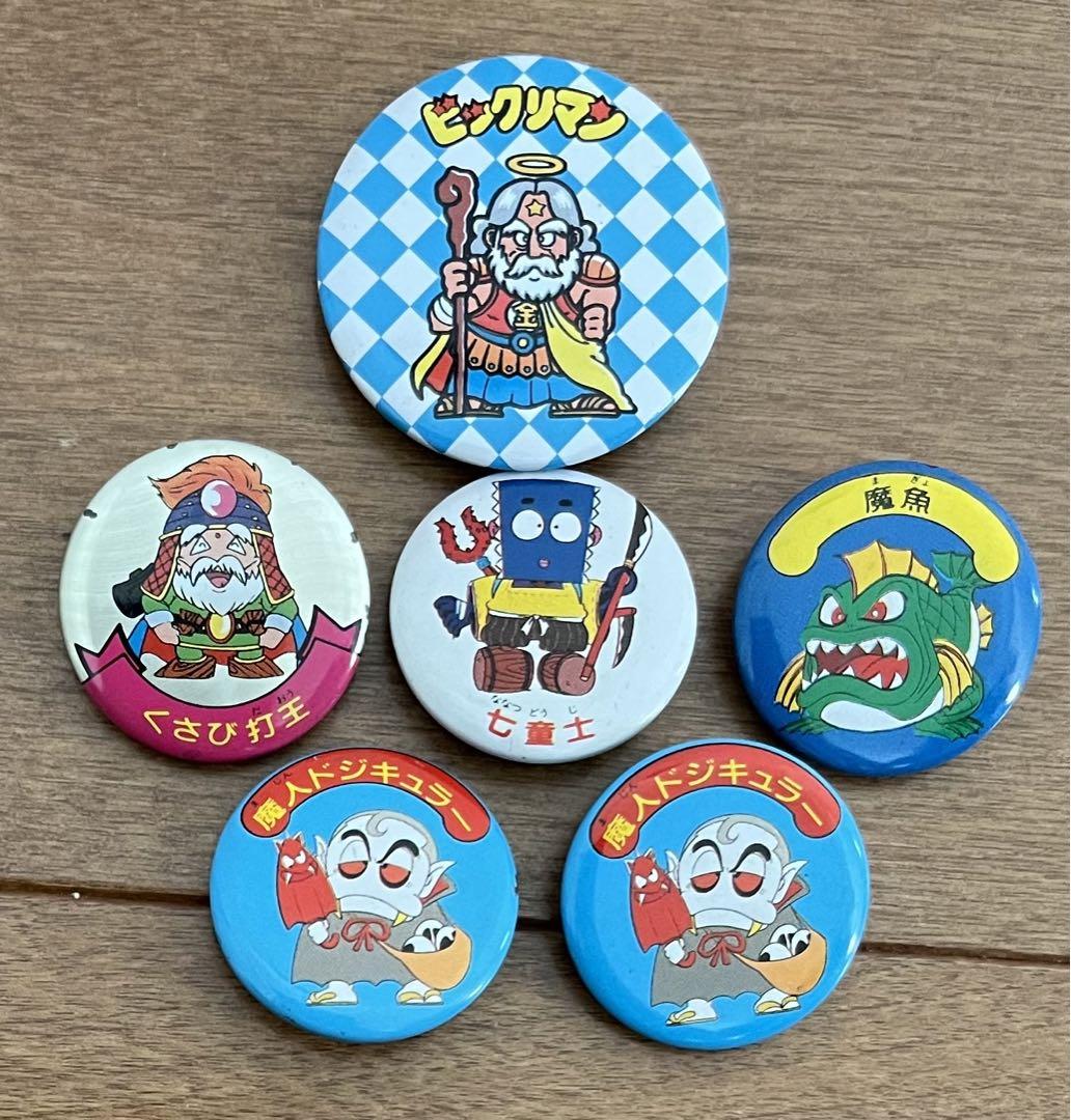 【当時モノ】ビックリマン 缶バッジ　7点　セット 当時モノ】ビックリマン 缶バッジ 7点 セット