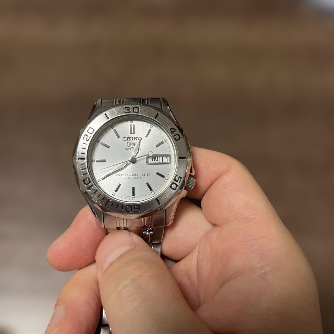 SEIKO 自動巻き時計 シルバー セイコー5 スポーツ - メルカリ