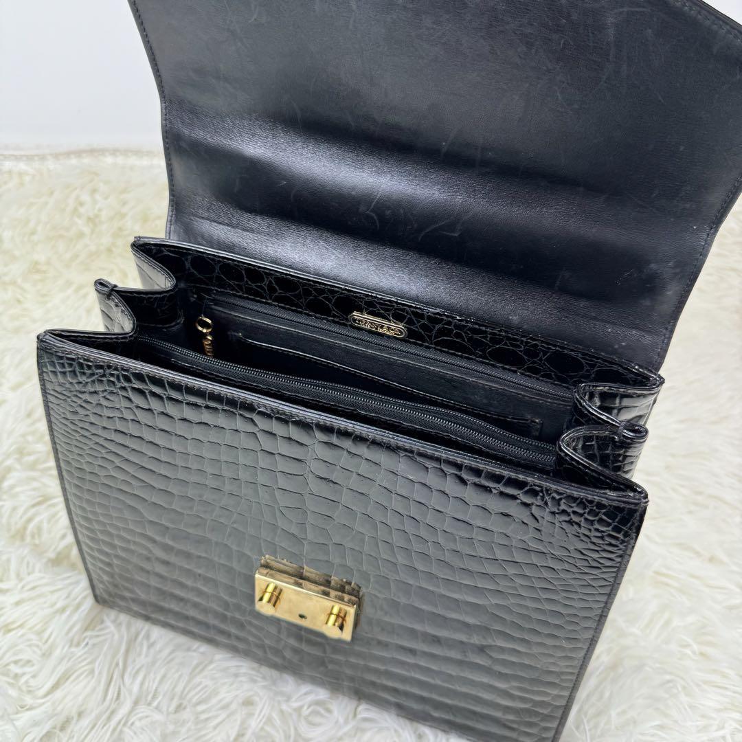 クロコダイルレザー ハンドバッグ
