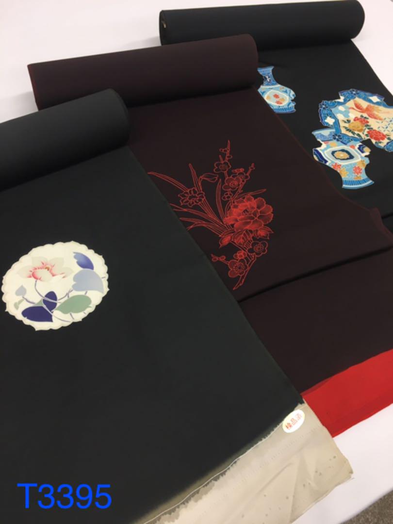 コート地 3反おまとめ出品 手描友禅 絵羽コート 正絹 反物