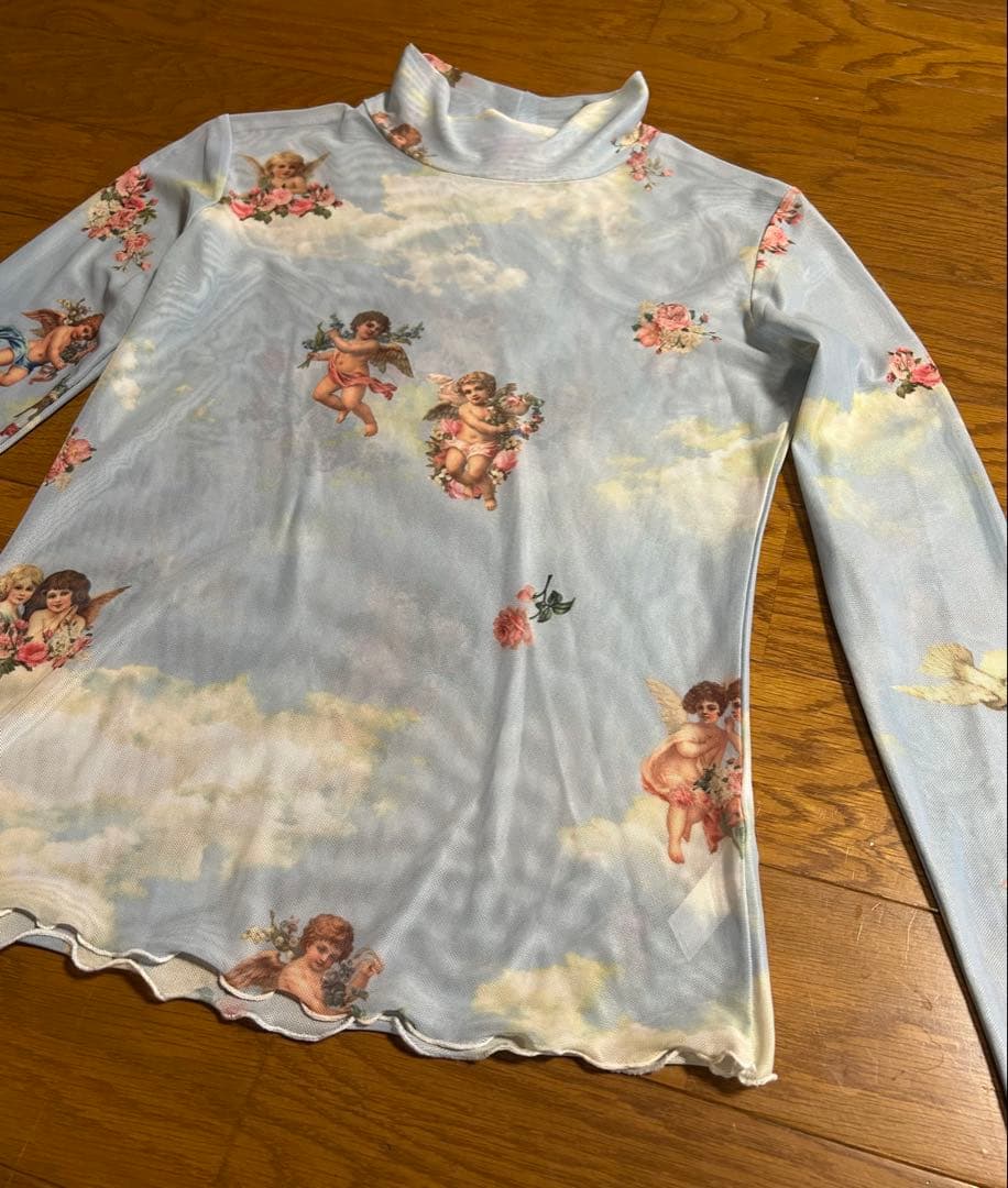 70sヨーロッパ フランス ヴィンテージ 古着 シアートップス エンジェル 70sヨーロッパ フランス ヴィンテージ 古着 シアートップス エンジェル