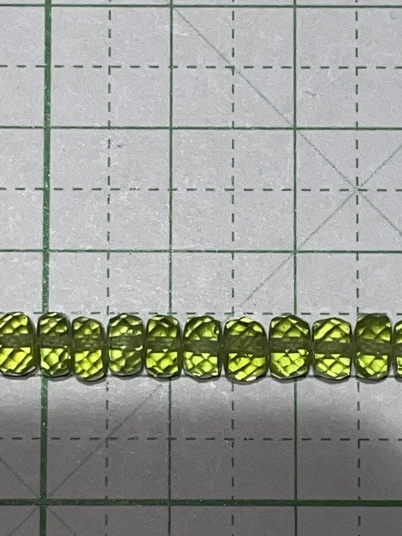 【宝石質AAA】極上ペリドット ランデルカット連材 7連セット 【宝石質AAA】極上ペリドット ランデルカット連材 7連セット