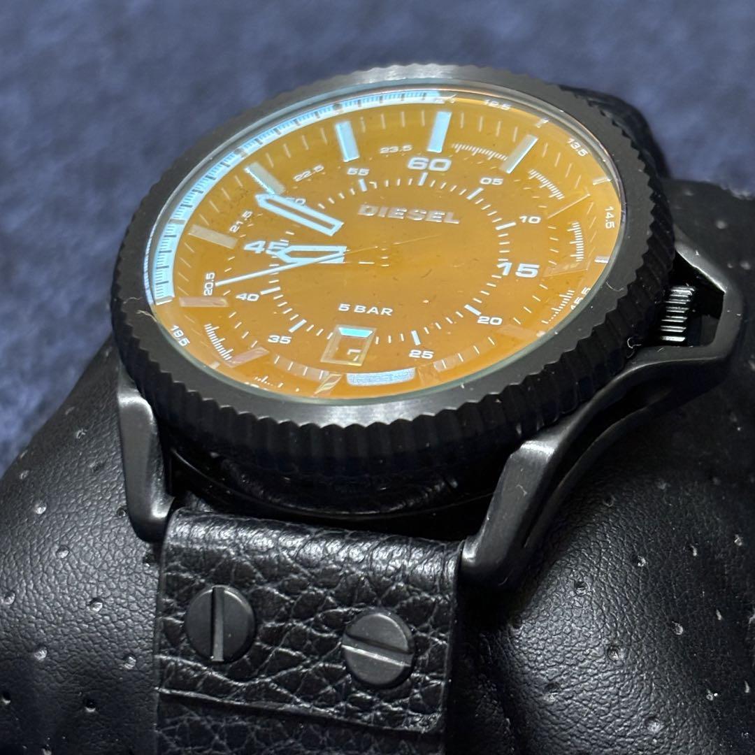 超美品】ディーゼル DIESEL 腕時計 DZ-1720 黒 レザー - 時計