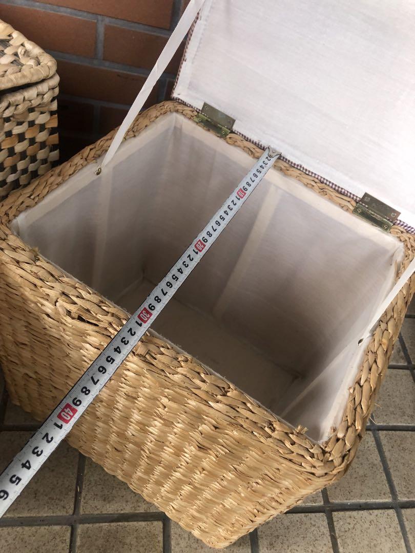 h 収納家具　収納ボックス　ベンチ　椅子　チェア　ラタン　ヴィンテージ　スツール