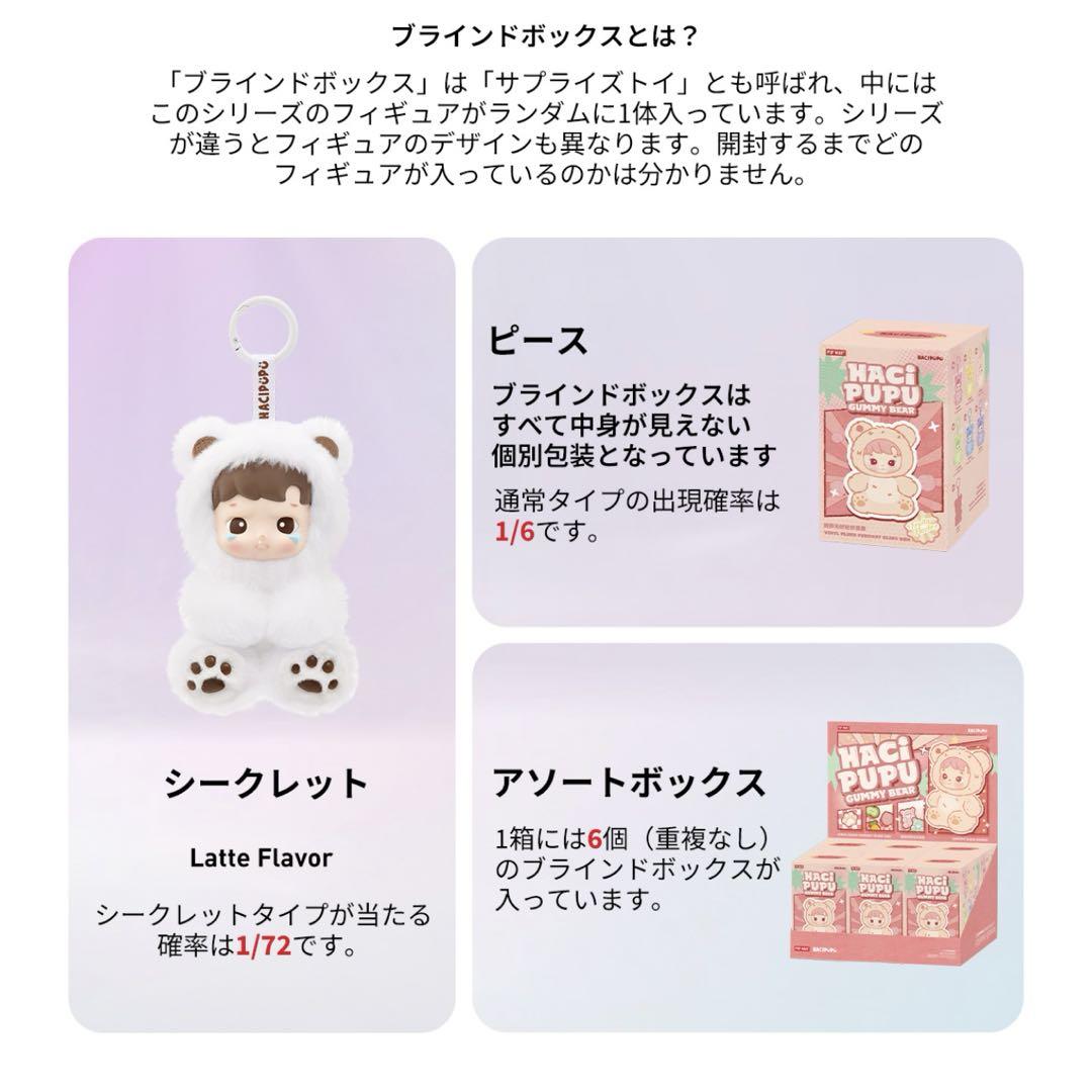 HACIPUPU ハチププ Gummy Bear ぬいぐるみペンダント アソート