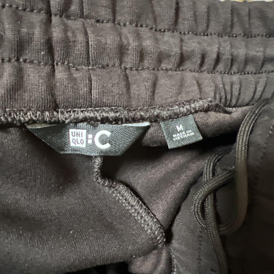 【美品】ユニクロC スウェットワイドパンツ ブラウン　M