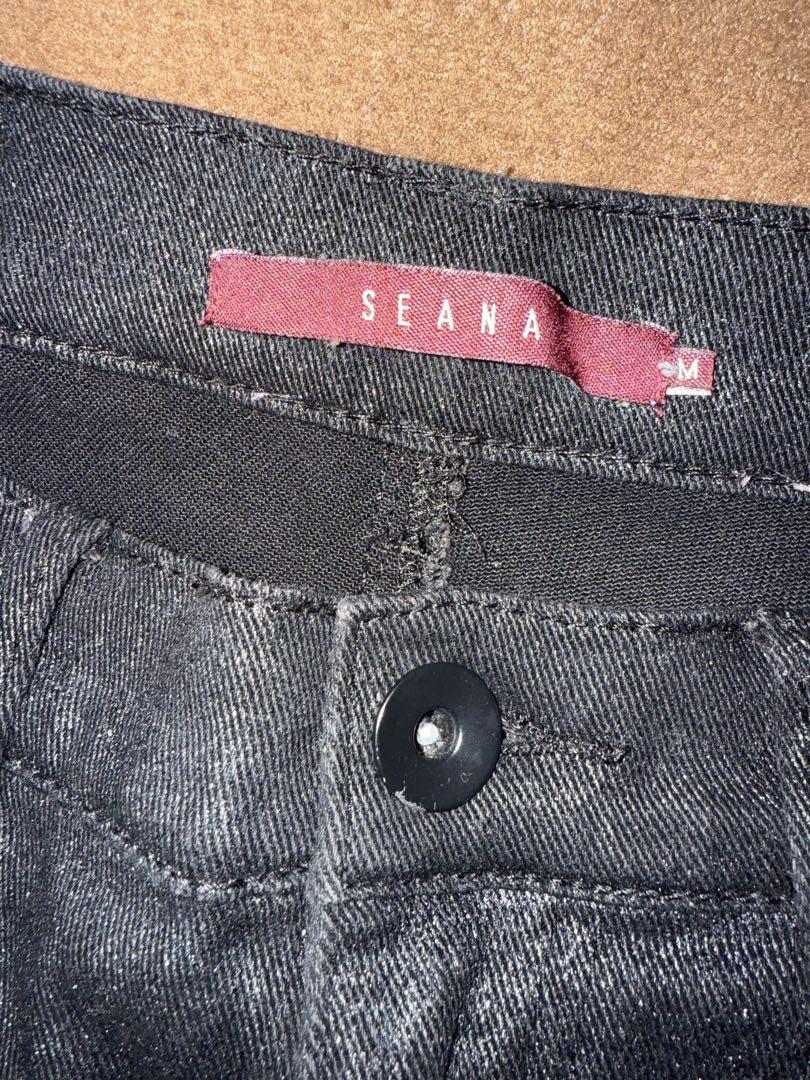 seana コーティングスキニーパンツ