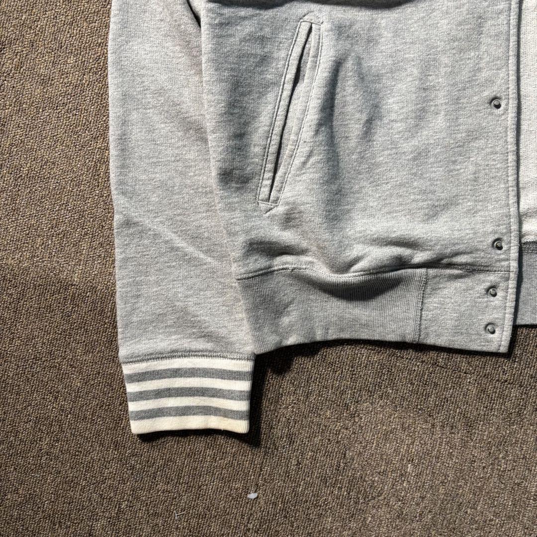 stussy ラグランスウェット スナップボタン スタジャン