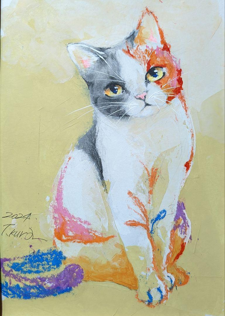 猫の絵　絵画　イラスト　ドローイング 猫 絵画 イラスト ドローイング