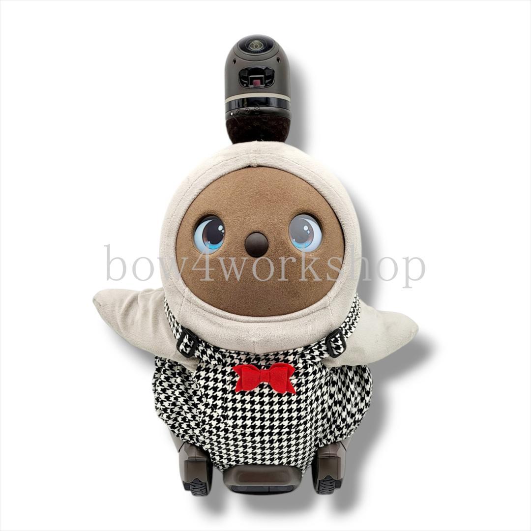 ラボット LOVOT ラボットの服ハンドメイド　千鳥柄サロペットパンツ