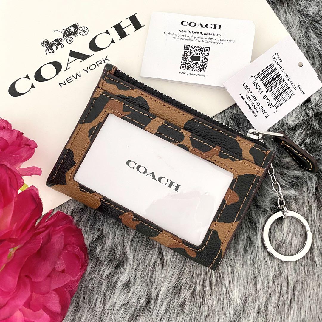 新品☆COACH コインケース アニマル ブラウン レザー コインケース