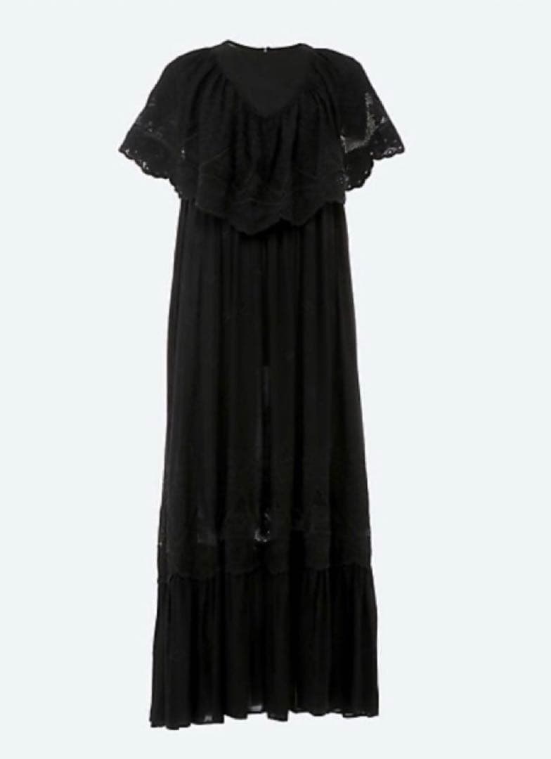 tsuru by mariko oikawaiレースブラックドレス　黒　S M