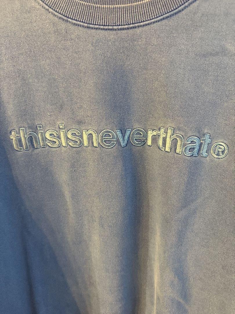 thisisneverthat 青 クルーネック スウェット thisisneverthat 青 クルーネック スウェット - メルカリ